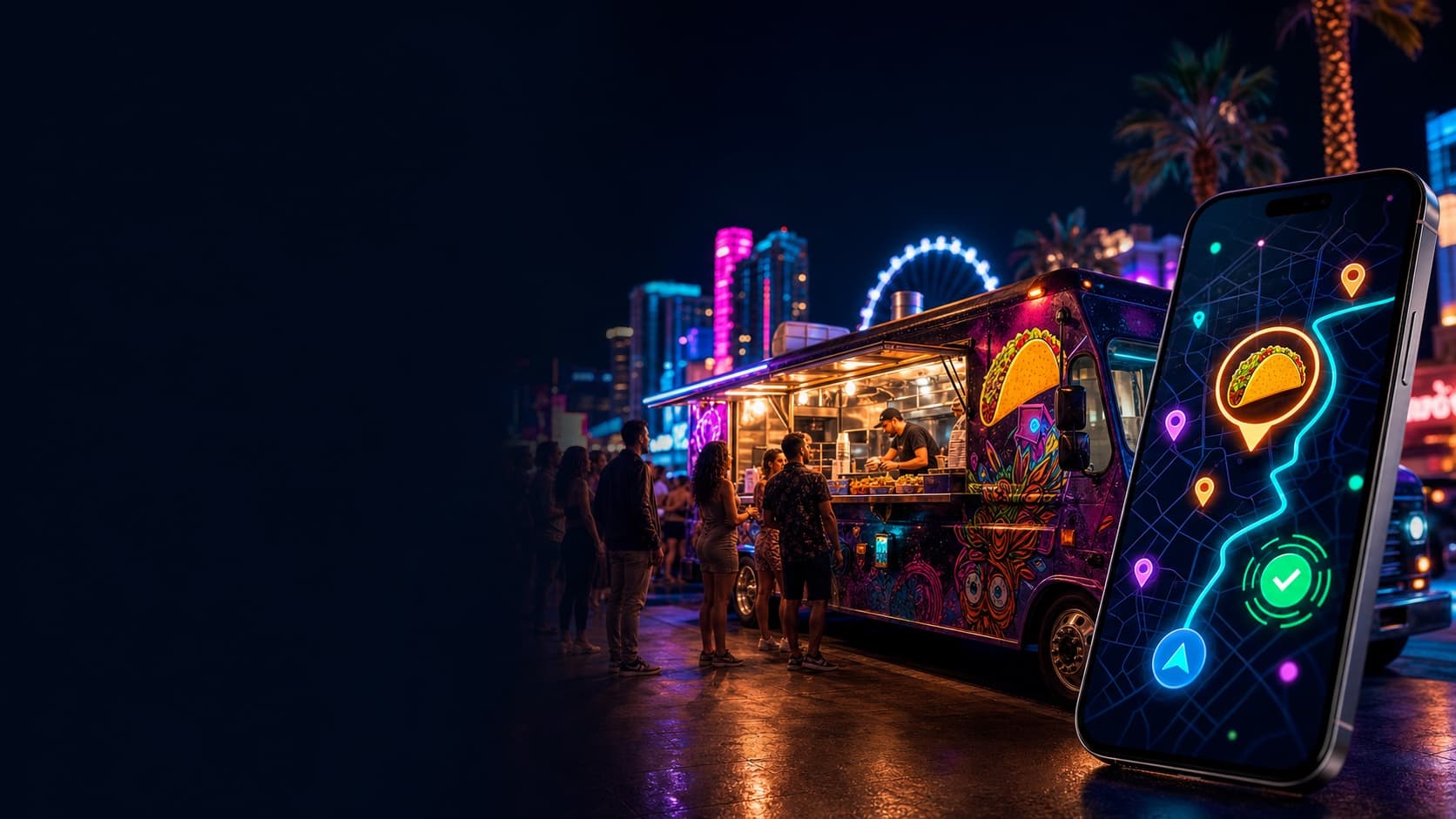 Live taco truck discovery in Las Vegas