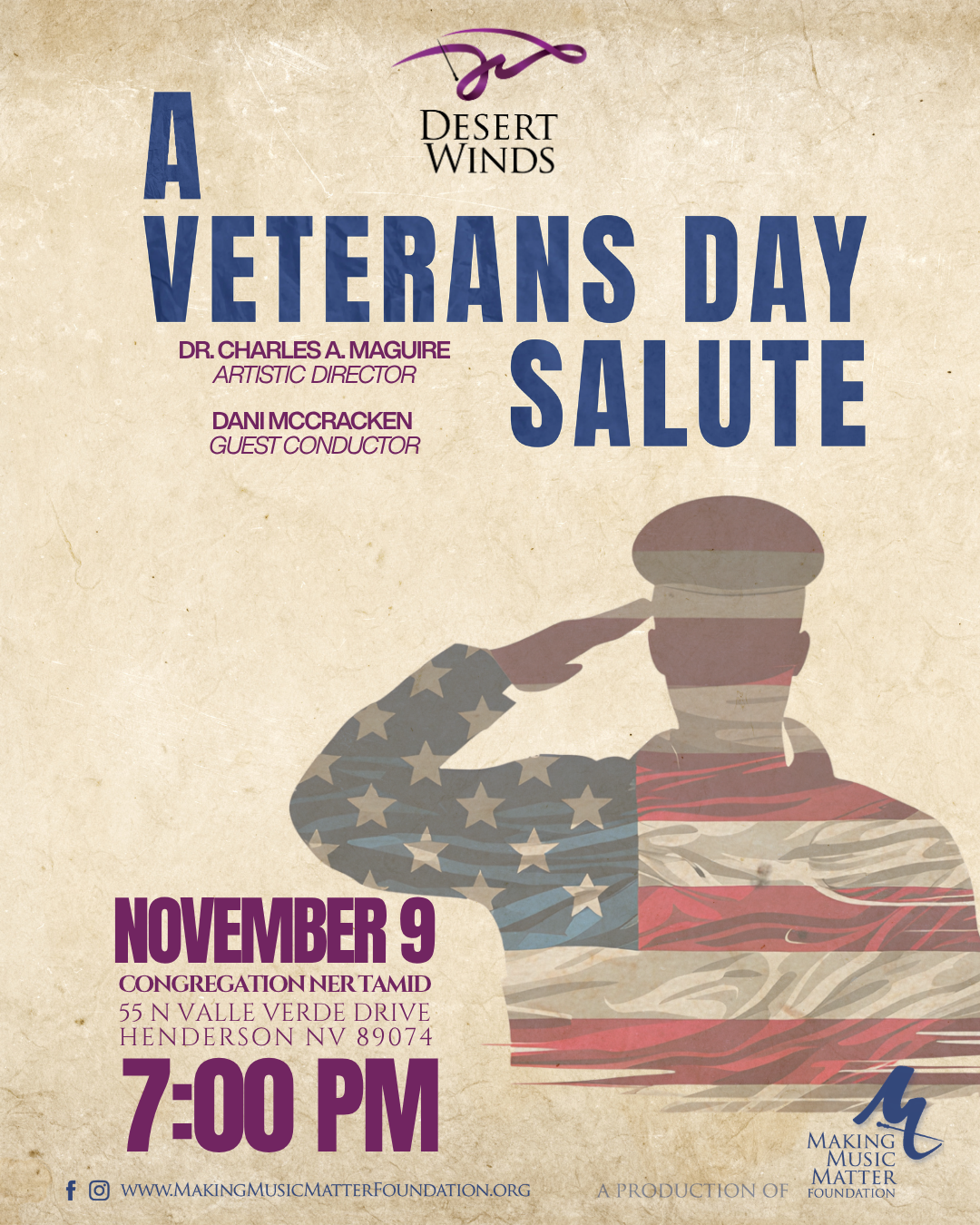 The Desert Winds: 18th Annual Veterans Day Concert